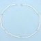 16 Inch Baroque Pearl And Ball Bead Necklace In 14k Yellow Gold