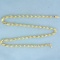 17 Inch 3d Designer Link Diamond Cut Chain Necklace In 14k Yellow Gold