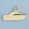 Power Boat Pendant In 10k Yellow Gold