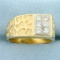 Mens Diamond Ring In 14k Yellow Gold