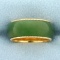 Jade Band Ring In 14k Yellow Gold