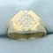 Mens Diamond Ring In 14k Yellow Gold