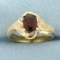 Vintage Garnet Ring In 10k Yellow Gold