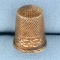 Antique Victorian Thimble In 10k Rose Gold