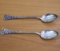 Vintage Set Of Two Vintage A.M.P. Demitasse Spoons In Sterling Silver