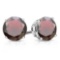 8mm Round Cut Garnet 4.4ctw Stud Earrings In Sterling Silver