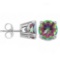 5mm Round Cut Mystic Topaz 1ctw Stud Earrings In Sterling Silver