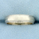 Milgrain Beaded Edge Wedding Band Ring In 14k White Gold