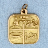 Cincinnati The Queen City Pendant In 14k Yellow Gold