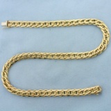 Italian Made 16 Inch Designer Curb Link Chain Necklace In 14k Yellow Gold