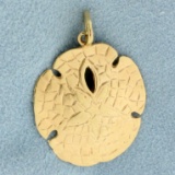 Sand Dollar Pendant In 14k Yellow Gold