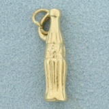 Vintage Soda Bottle Pendant Or Charm In 14k Yellow Gold