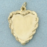 Engravable Heart Pendant In 14k Yellow Gold