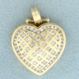 1ct Tw Diamond Heart Pendant In 14k Yellow Gold