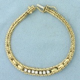 Designer Diamond Bracelet In 14k Yellow Gold