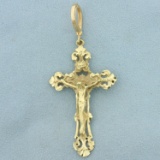 Large Crucifixion Pendant In 14k Yellow Gold