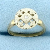 Antique Diamond Ring In 14k Yellow And White Gold