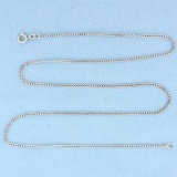 20 Inch Curb Link Chain Necklace In 18k White Gold