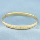 Star Design Bangle Bracelet In 14k Yellow Gold