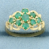 1ct Emerald Ring In 10k Yellow Gold