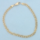 Designer Link Chain Bracelet In 14k Yellow Gold