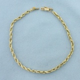 Rope Link Chain Bracelet In 14k Yellow Gold