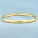 Etched Design Bangle Bracelet In 14k Yellow Gold