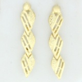 Dangle Drop Earrings In 14k Yellow Gold