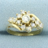 1ct Diamond Engagement Ring In 14k Yellow Gold