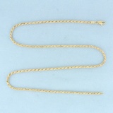 Italian 18 Inch Rope Link Chain Necklace In 14k Yellow Gold