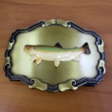 Vintage Raintree 1970's Rainbow Trout Belt Buckle.