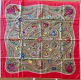 Hermes Pourvu Qu'on Ait L'ivresse Carre 90 Perfume Bottle Silk Scarf