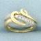 Heart Diamond Ring In 14k Yellow And White Gold