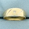 Mens Diamond Band Ring In 14k Yellow Gold
