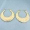 Statement Crescent Hoop Earrings In 14k Yellow Gold