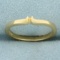 Notched Wedding Band Ring In 14k Yellow Gold