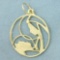 Mother And Child Abstract Pendant In 14k Yellow Gold