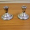 Vintage Amc Sterling Silver Pair Of Candleholders