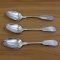 Antique George Turner Exeter G3t1 Sterling Silver Set Of 3 Spoons