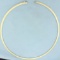 Italian Reversible Omega Link Necklace In 14k Yellow And White Gold