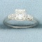 Diamond Engagement Ring In 14k White Gold