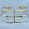 1oz Gold Coin Cuff Bangle Bracelet In 14k Yellow Gold