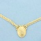 Italian Made Cameo Necklace In 14k Yellow Gold