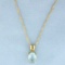 Aquamarine Necklace In 14k Yellow Gold