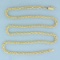 20 Inch Rope Link Chain Necklace In 14k Yellow Gold