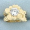 Cz Nugget Ring In 14k Yellow Gold