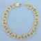 Mens Heavy Anchor Link Chain Bracelet In 14k Yellow Gold