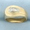 Mens Diamond Ring In 14k Yellow Gold