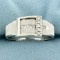 Belt Design Diamond Ring In 14k White Gold