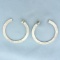 Tiffany And Co. Large Flat 1837 Hoop Earrings In .925 Sterling Silver